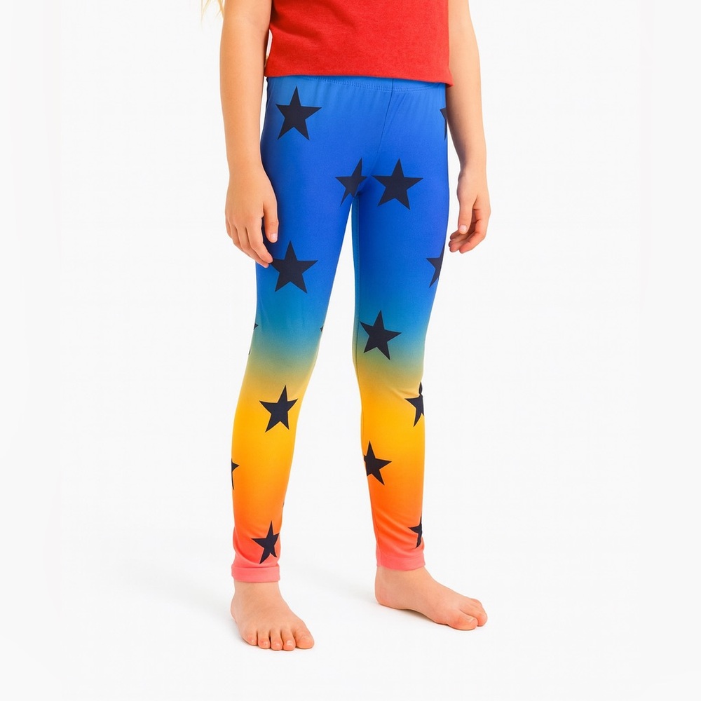 Epic Threads Blue and Orange Star Leggings